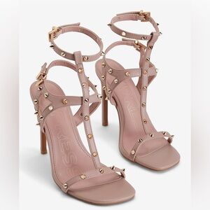 Express studded strappy spiked heeled sandals
